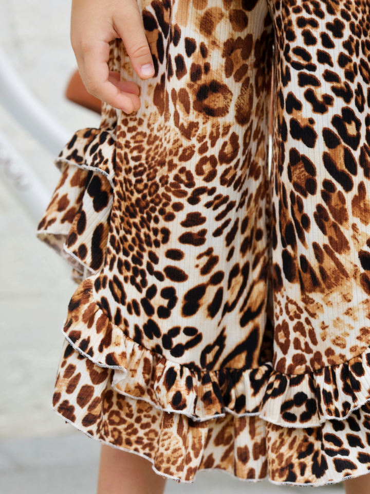 Sway My Way Leopard Ruffle Pants Set