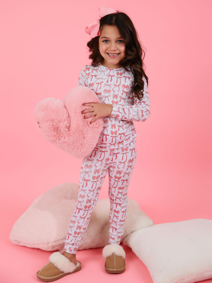 Sweet Bow Dreams Bamboo Cotton Pajama Set