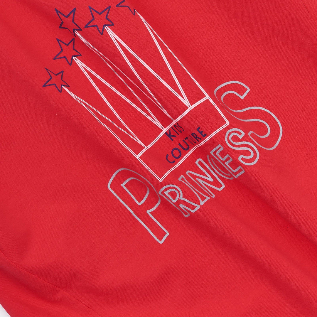 Kids Couture x Mia Belle Girls Red Princess Hi-Lo Top