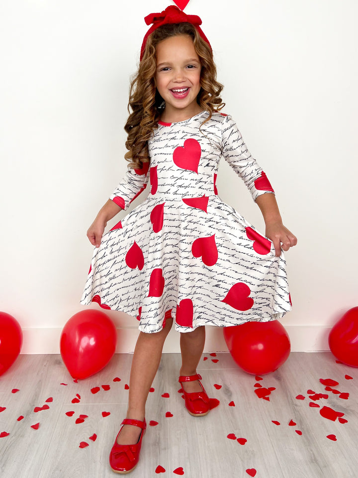 Radiant Heart Twirly Long Sleeve Skater Dress