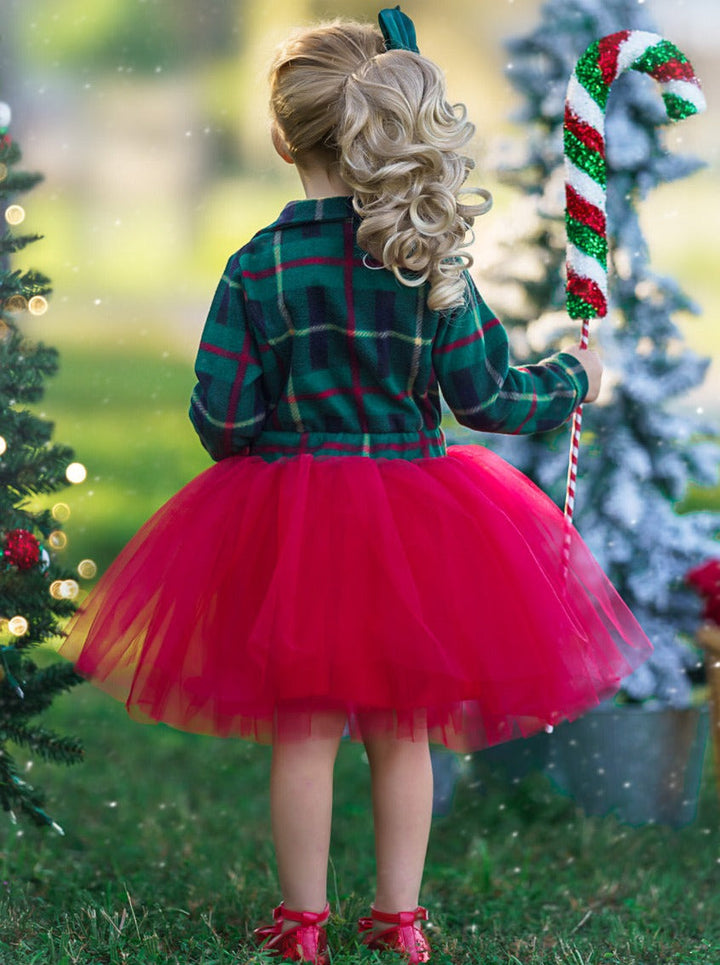 Cute Winter Dressy Outfits | Little Girls Plaid Blazer Tutu Dress