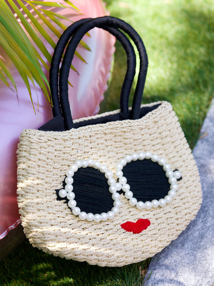 Miss Style Diva Sunglasses Woven Bag