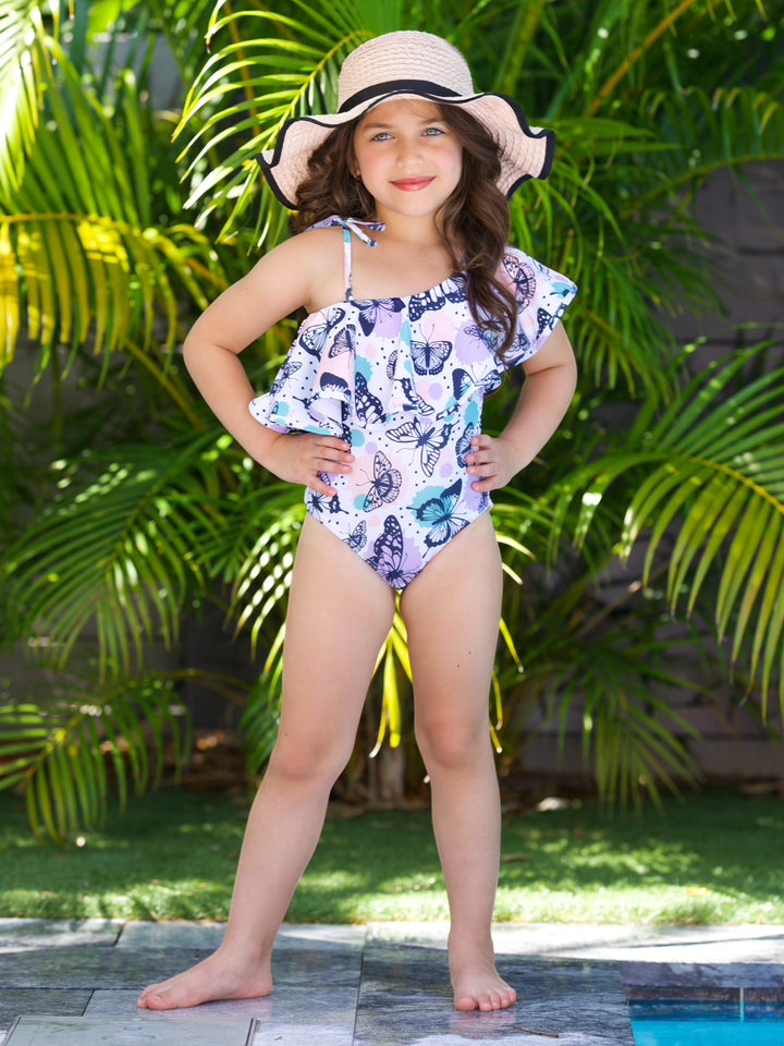 Butterfly Dreams Ruffle One-Piece Swimsuit