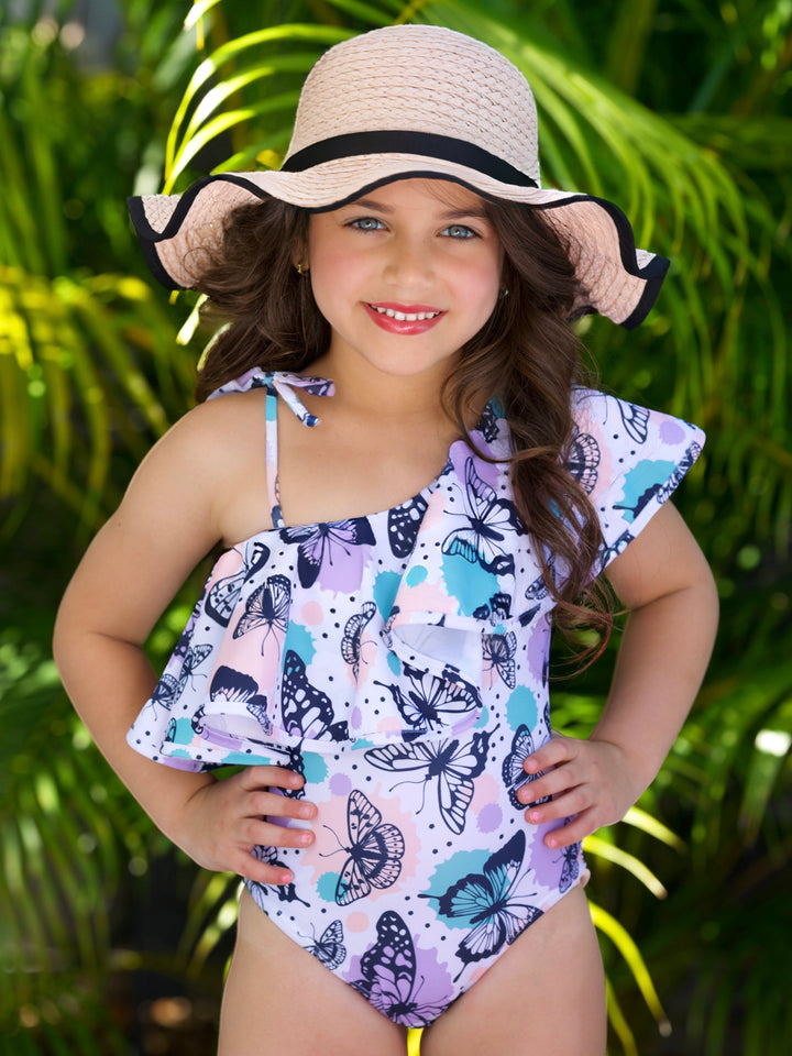 Butterfly Dreams Ruffle One-Piece Swimsuit