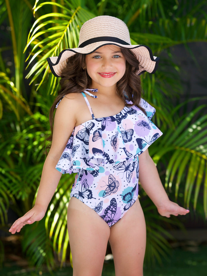 Butterfly Dreams Ruffle One-Piece Swimsuit