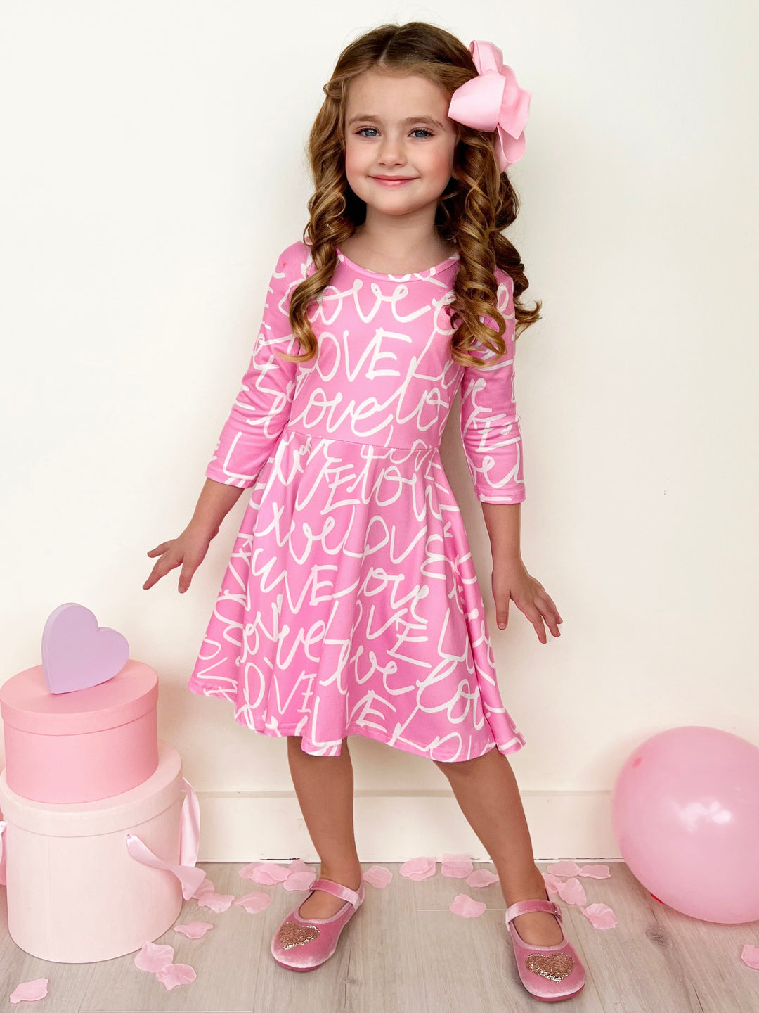 Love Letters Twirly Long Sleeve Skater Dress