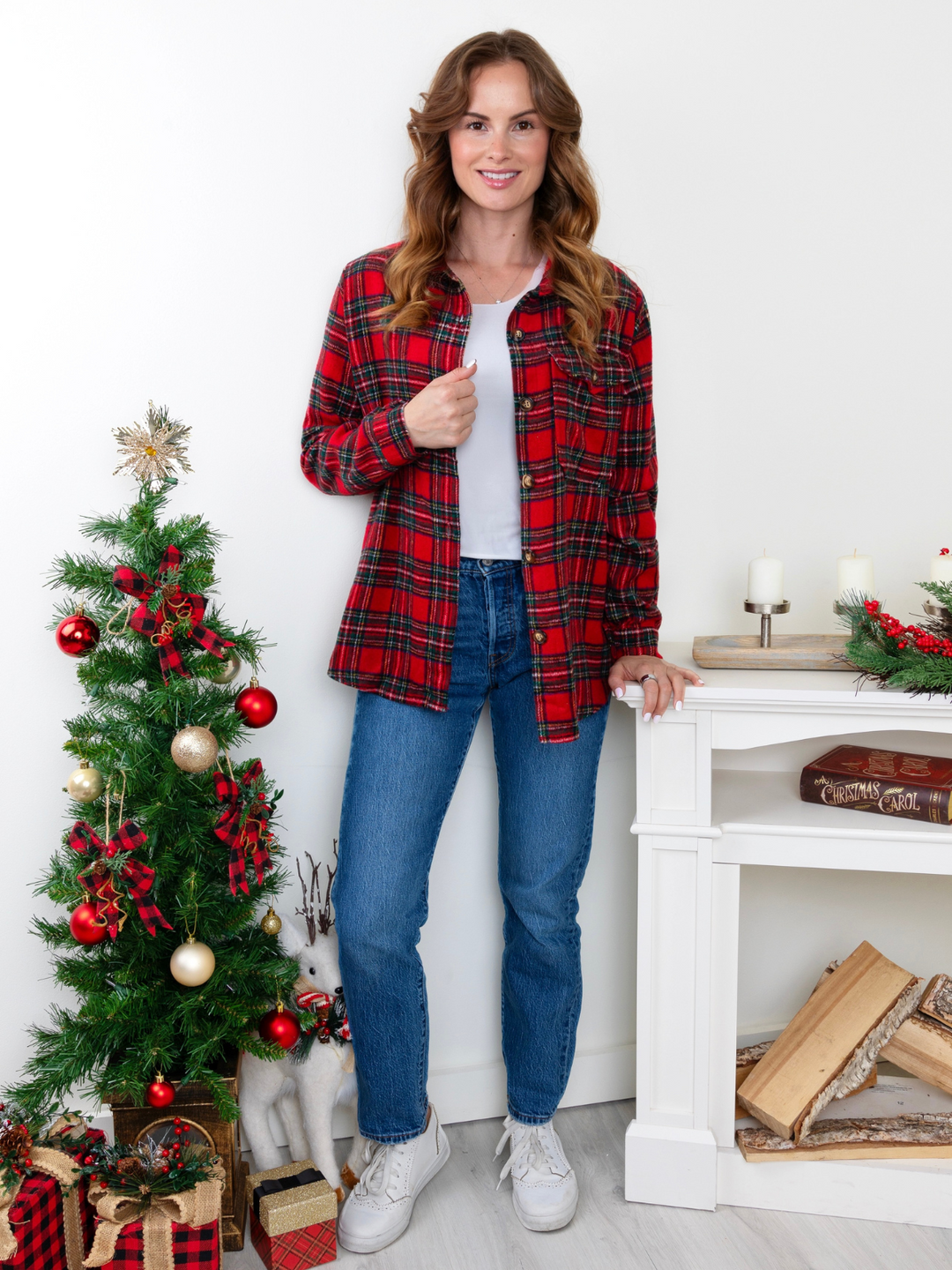 Mommy and Me Winter Plaid Flannel Shacket