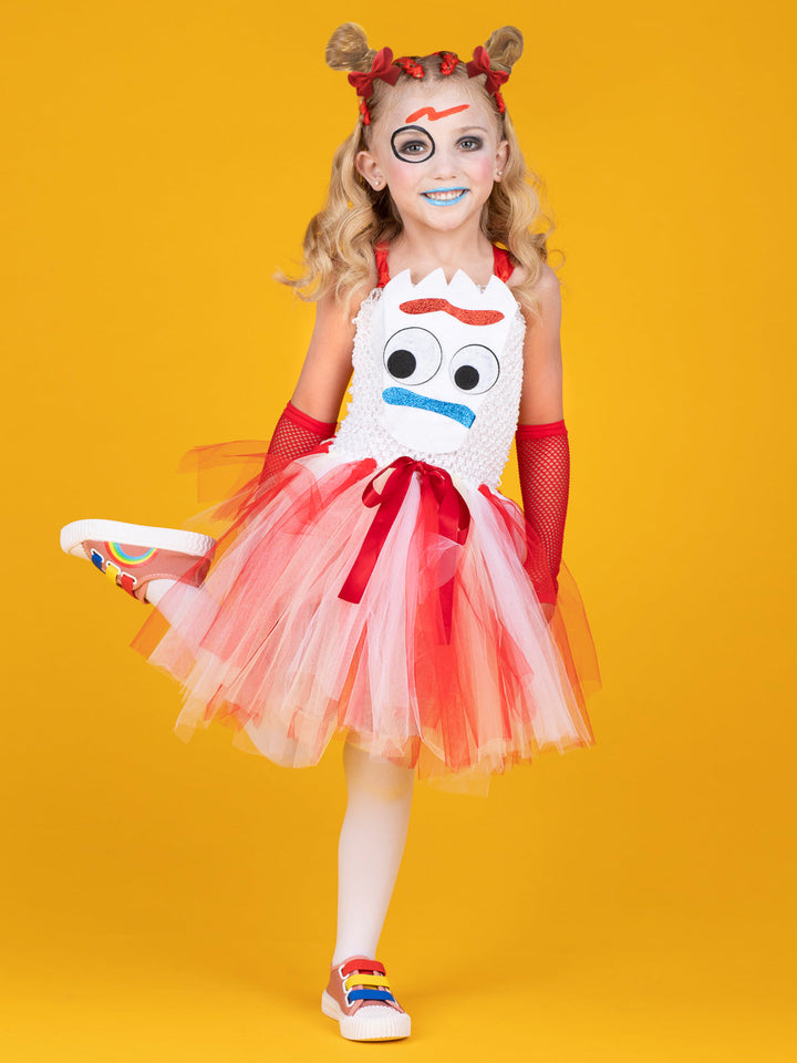 Halloween Costumes | Toy Story Inspired Forky Tutu Dress  | Mia Belle Girls