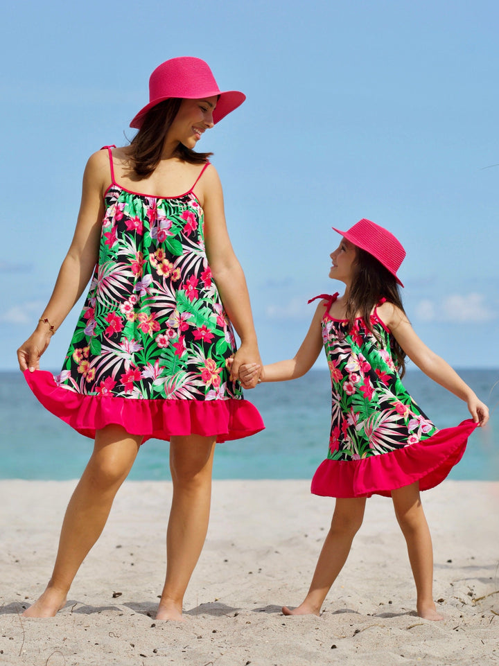 Mommy and Me Paradise Blooms Ruffle Dress