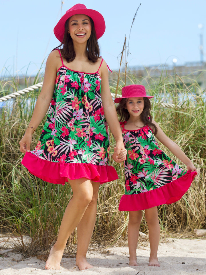 Mommy and Me Paradise Blooms Ruffle Dress