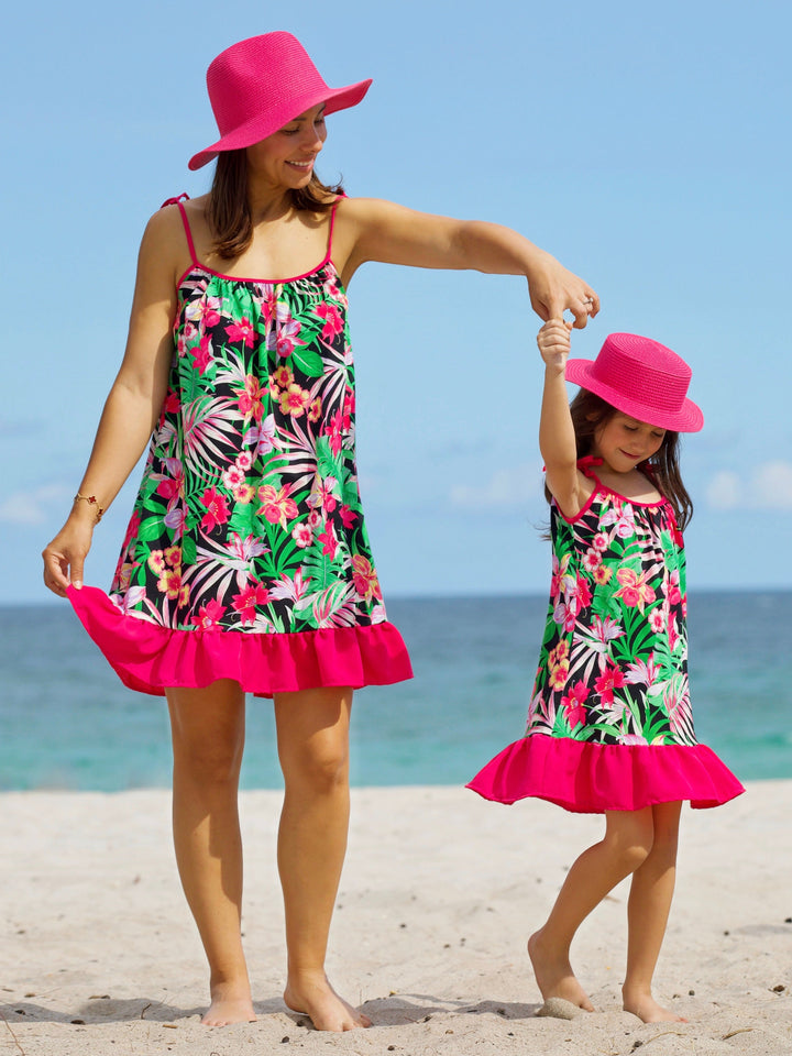 Mommy and Me Paradise Blooms Ruffle Dress