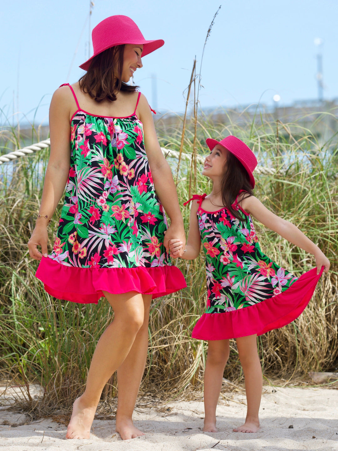Mommy and Me Paradise Blooms Ruffle Dress