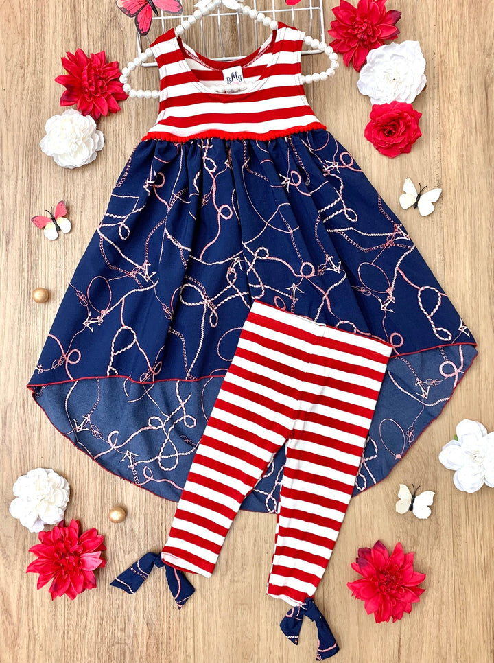 4th of July Hi-Lo Tunic & Legging Set - Mia Belle Girls