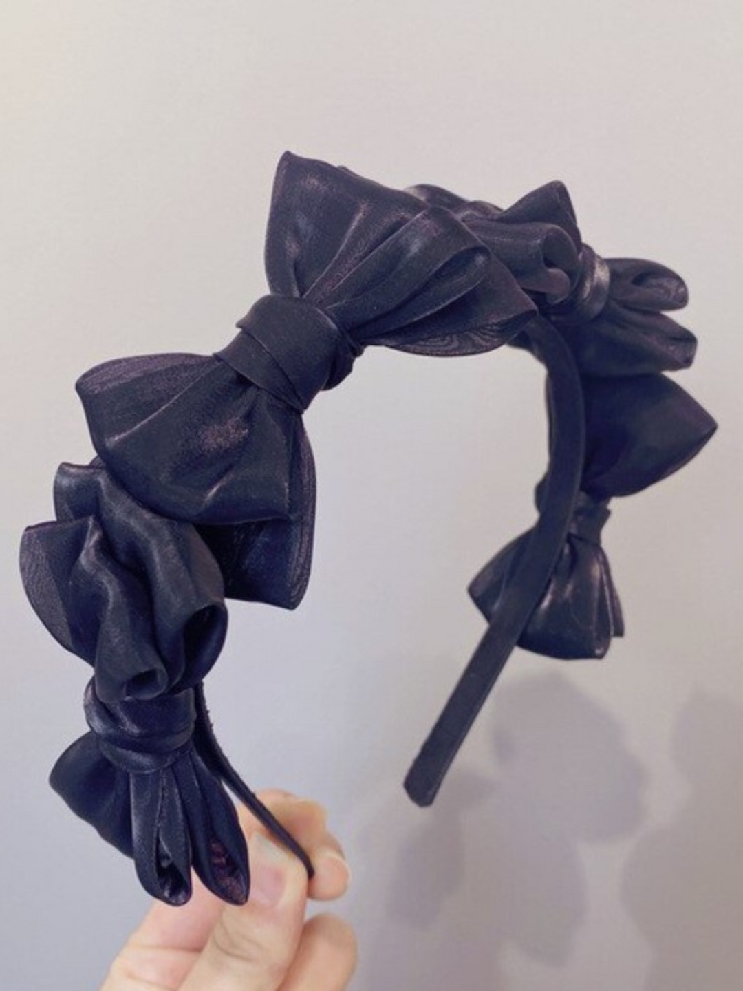 Mia Belle Girls Black Bows Tulle Headband | Girls Accessories