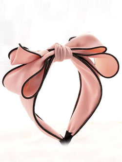 OOTD-Ready Bowknot Black Trim Headband
