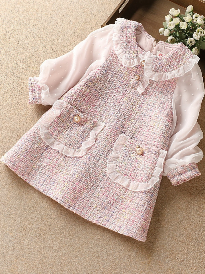 So Delicate Pink Tweed Dress