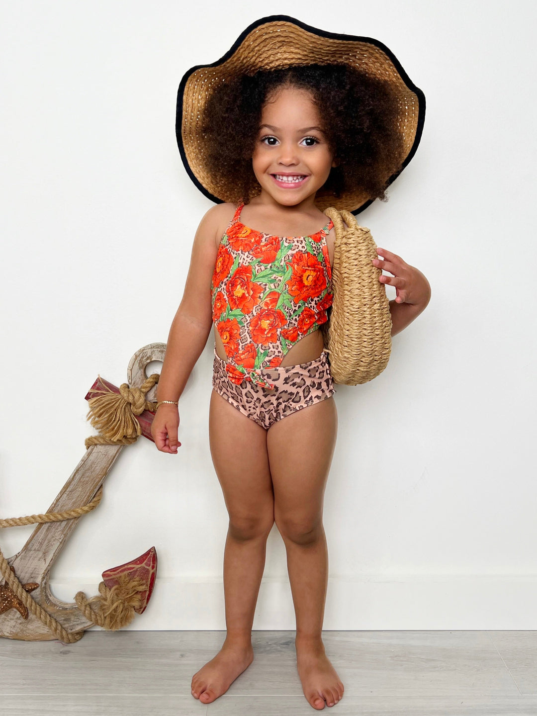 Mia Belle Girls Open Side One Piece Swimsuit | Girls Swimwear