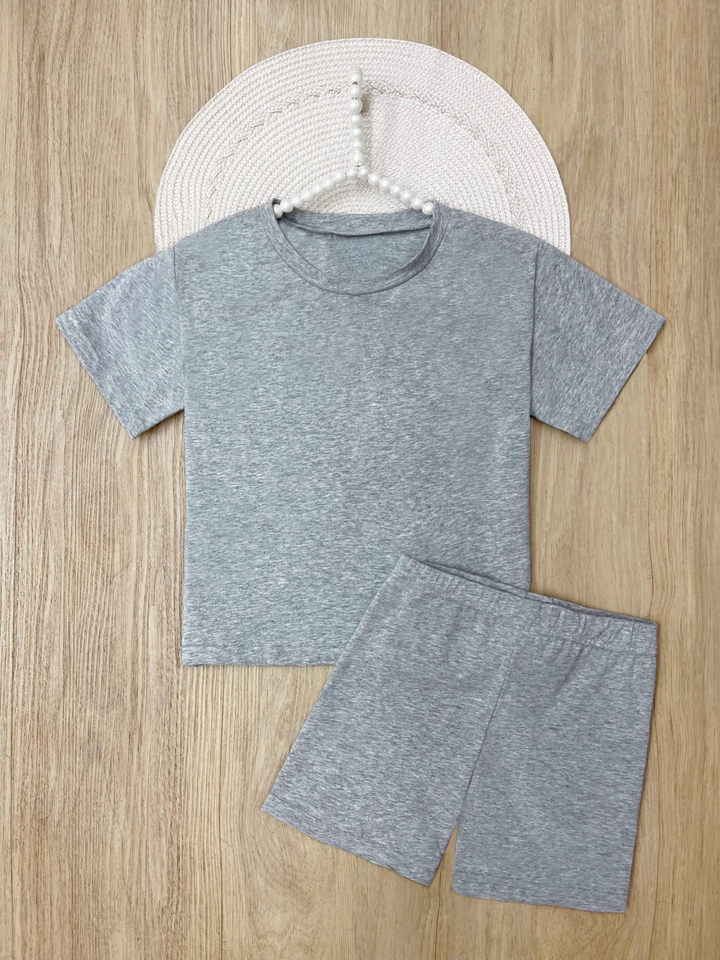 Sleek Matching Tee & Biker Short Set