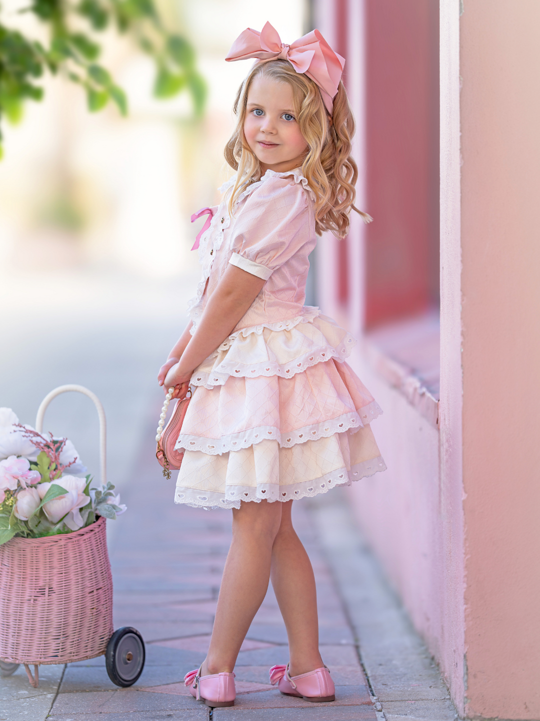 Sweetheart Lace Ruffle Top and Skirt Set