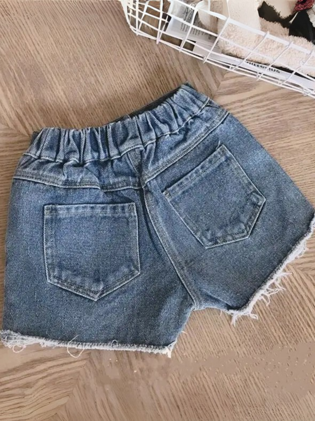 Distressed Denim Shorts