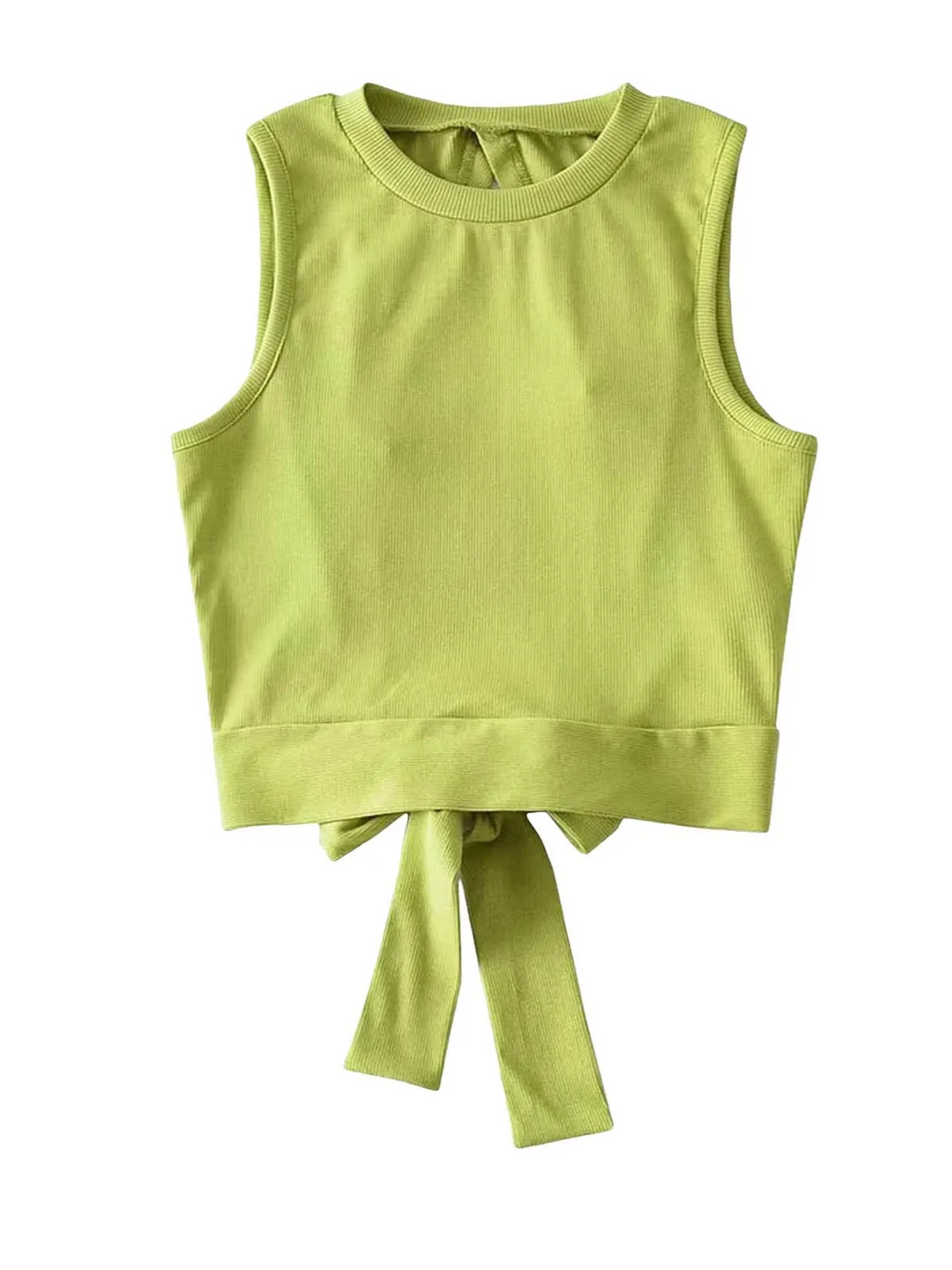 Chic Bow-Back Ribbed Tank Top