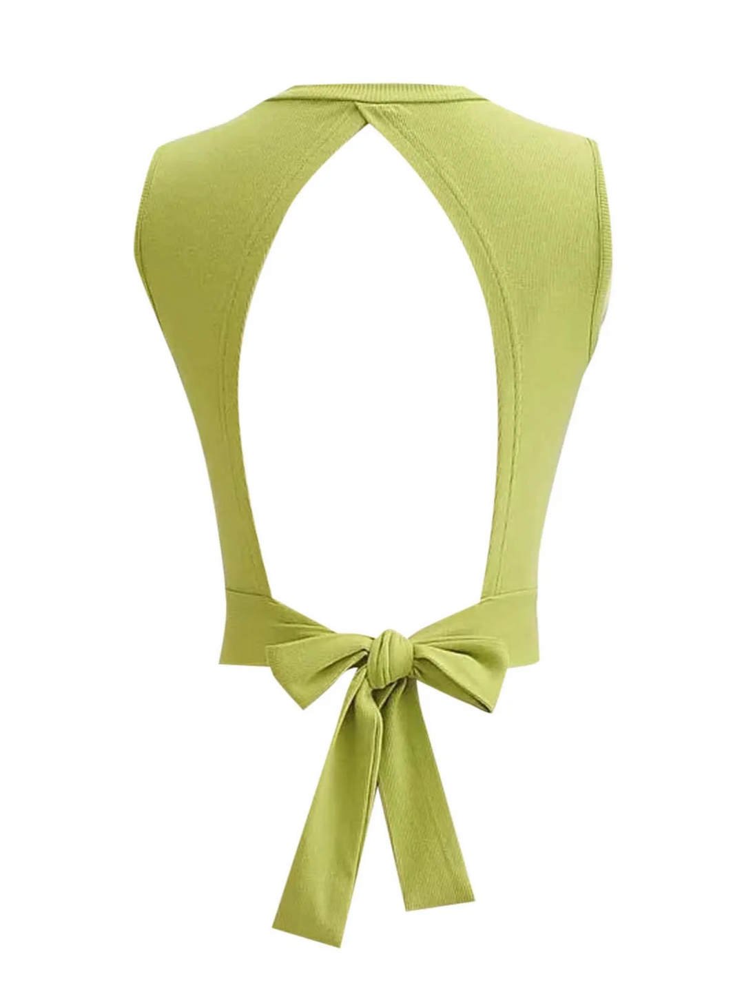 Chic Bow-Back Ribbed Tank Top