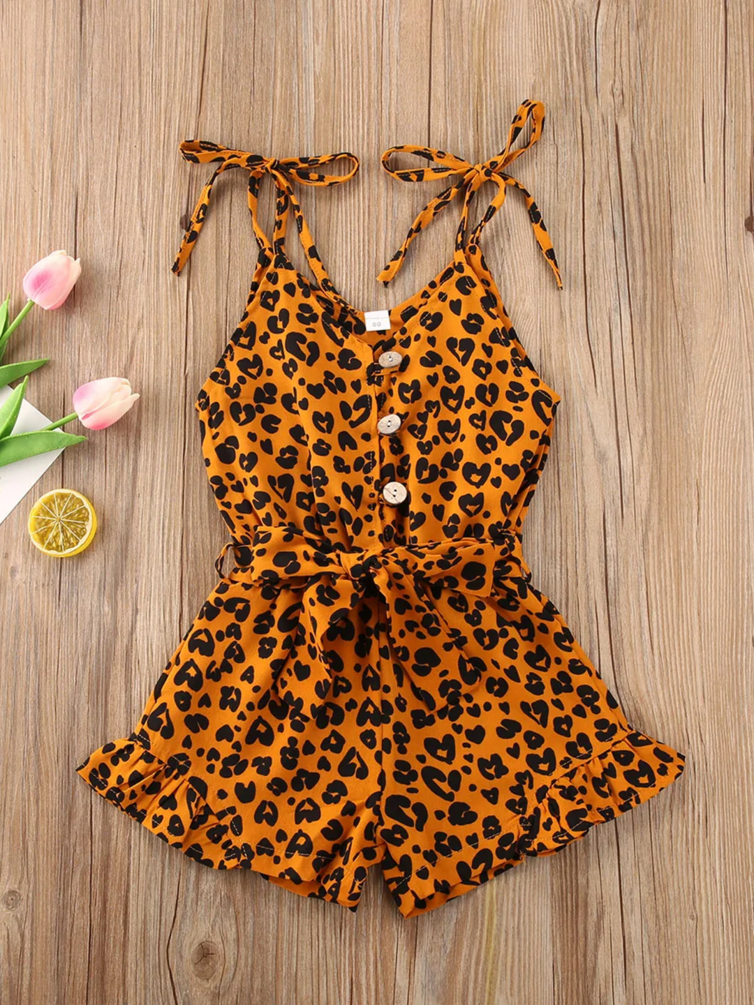 Wild & Cute Leopard Print Sleeveless Romper