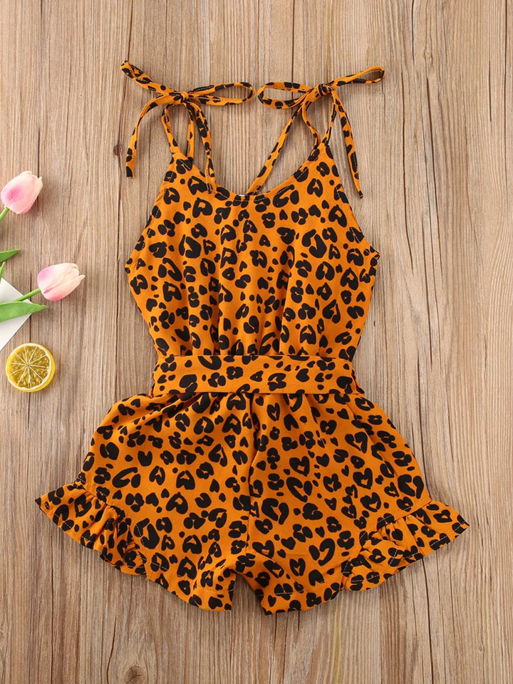 Wild & Cute Leopard Print Sleeveless Romper