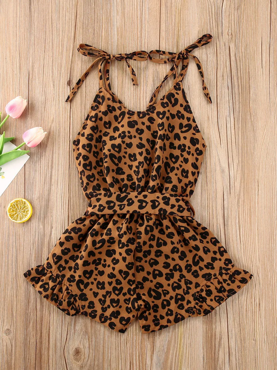 Wild & Cute Leopard Print Sleeveless Romper