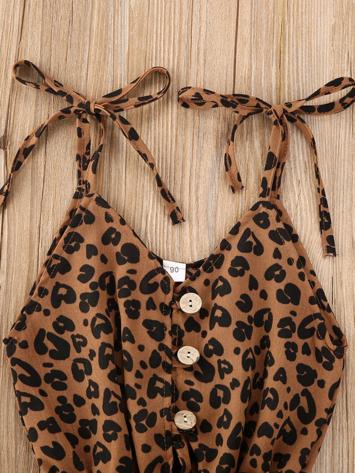 Wild & Cute Leopard Print Sleeveless Romper