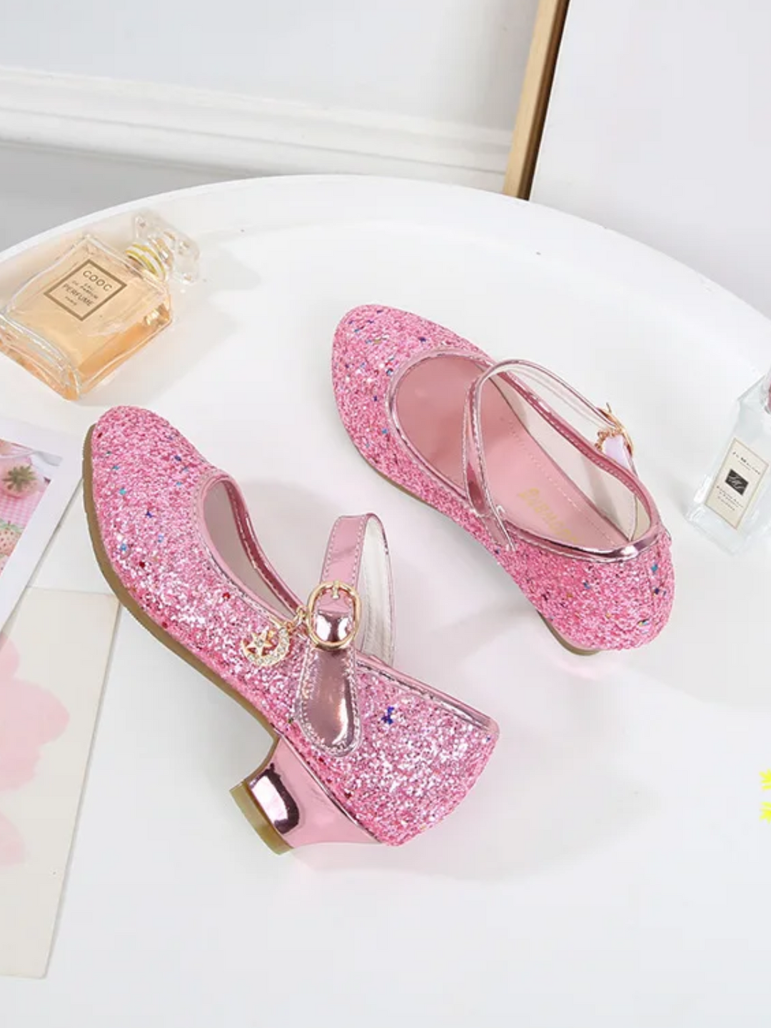 Twinkle Charm Purple Glitter Princess Flats