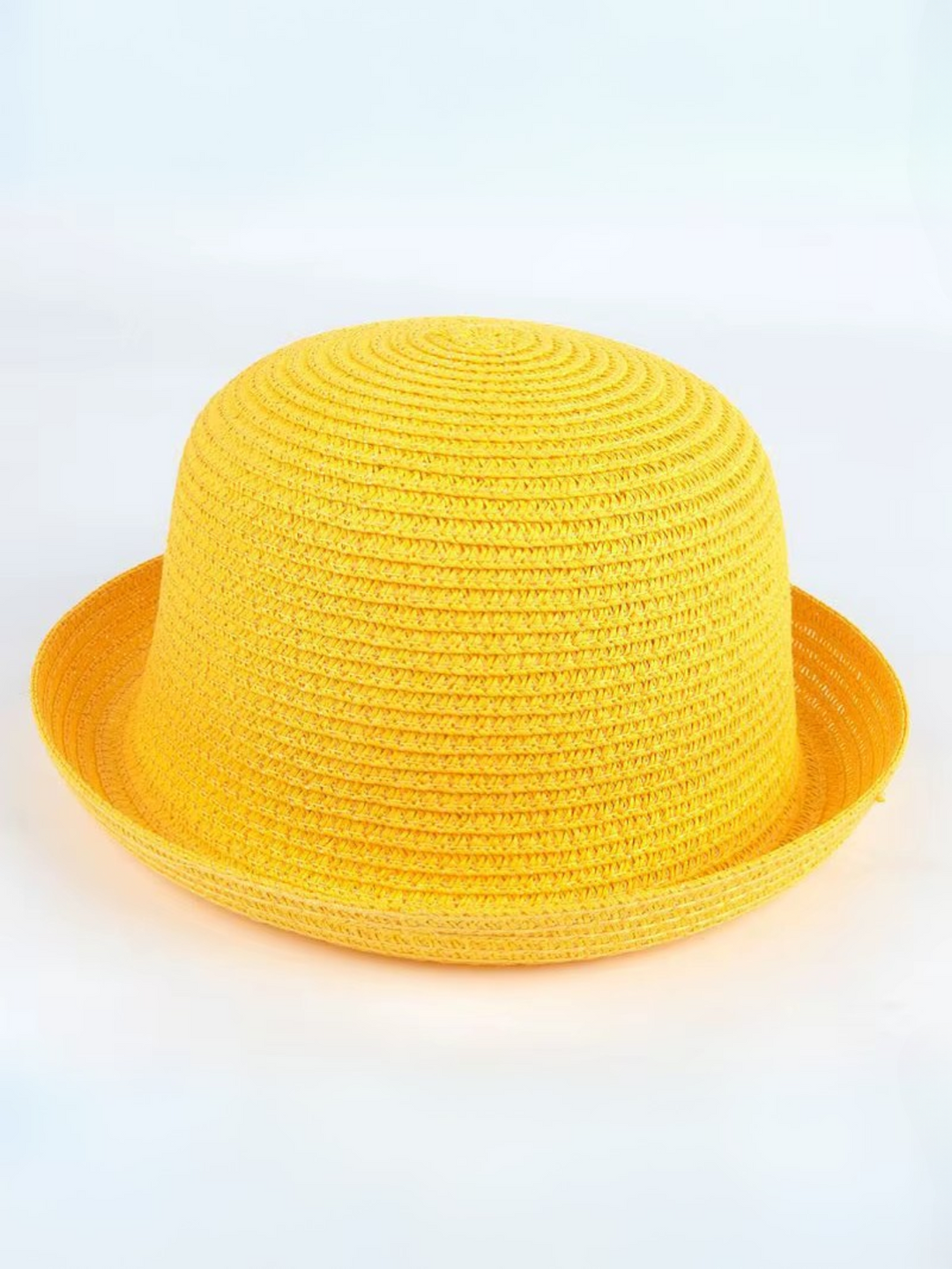 Runway-Ready Yellow Bowler Hat