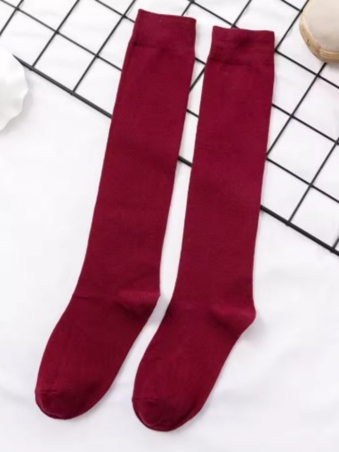 Girls Cotton Knit Knee-High Socks