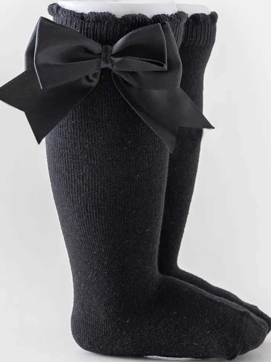 All Dolled Up Silky Bow Knee-High Socks
