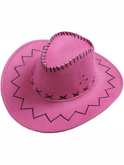 Girls Cowgirl Fashion Hot Pink Hat
