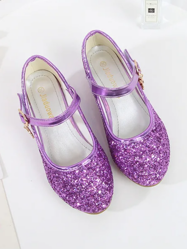 Twinkle Charm Purple Glitter Princess Flats