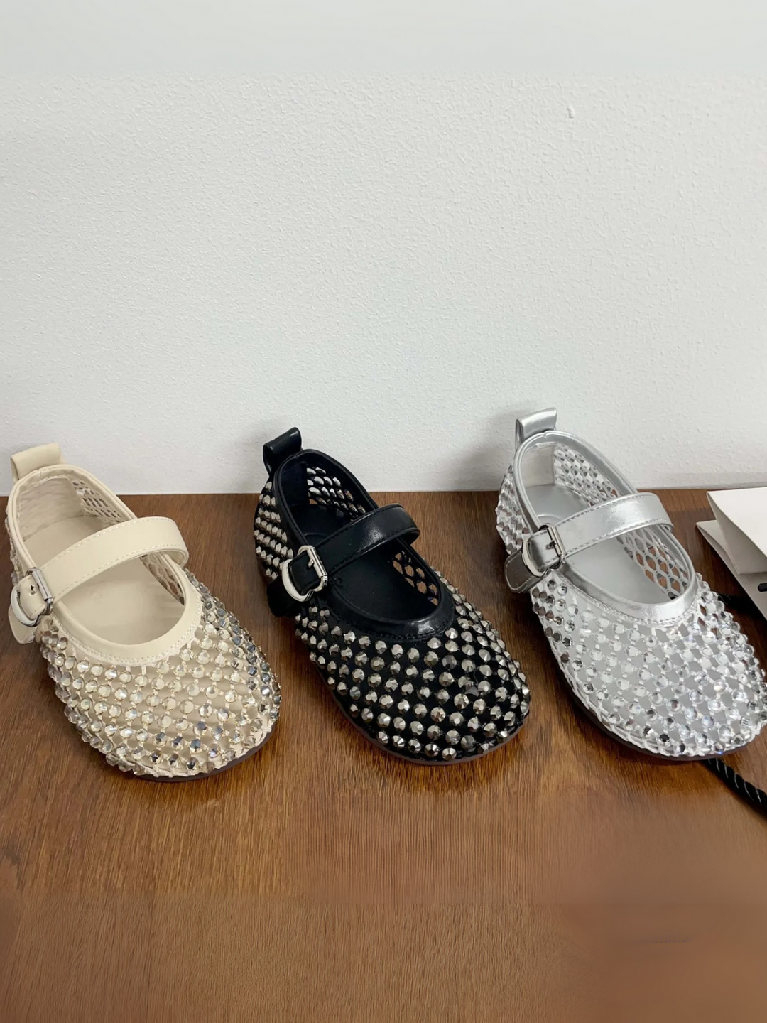 Sparkling Steps Rhinestone Jelly Ballet Flats
