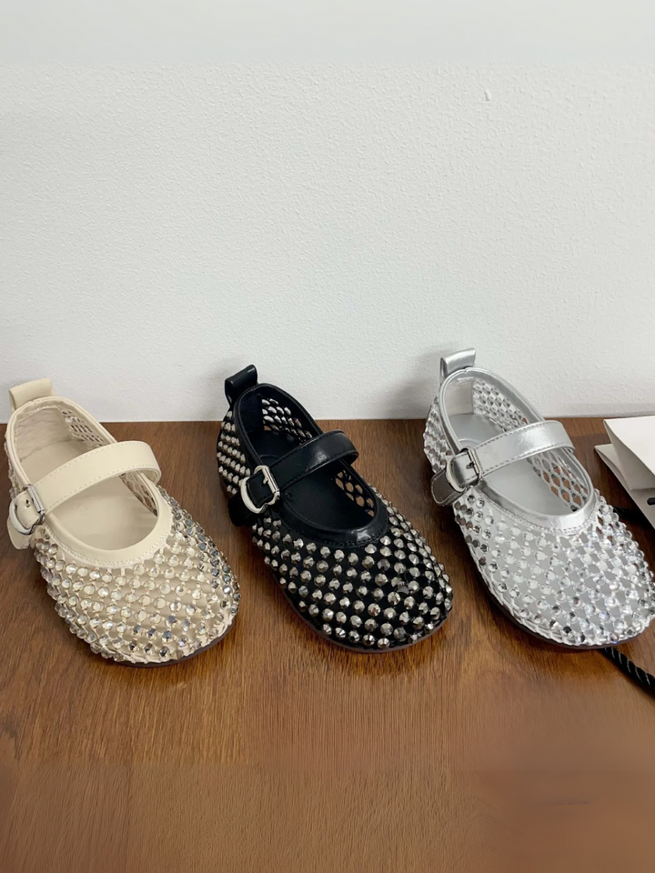 Sparkling Steps Rhinestone Jelly Ballet Flats