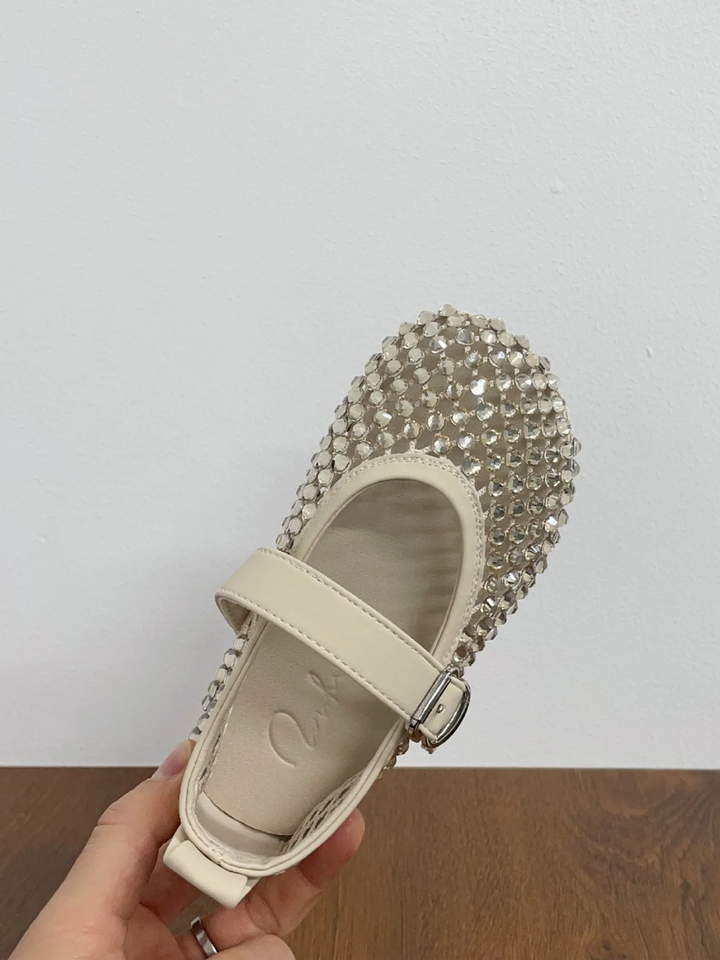 Sparkling Steps Rhinestone Jelly Ballet Flats