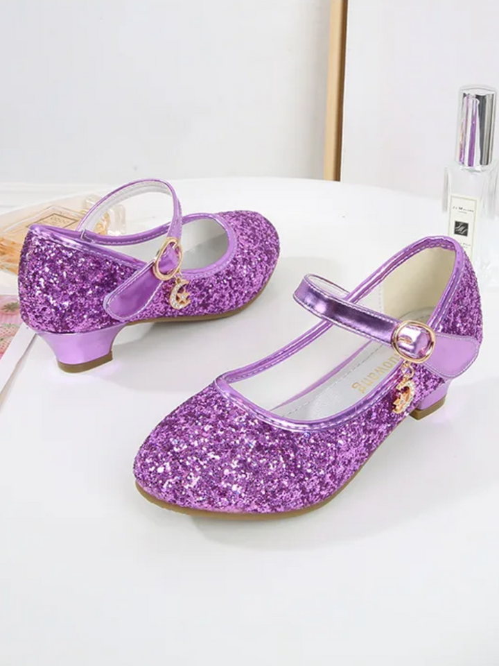 Twinkle Charm Purple Glitter Princess Flats