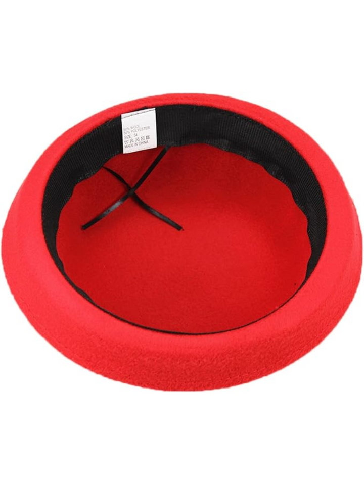 Girls Red Bowler Hat