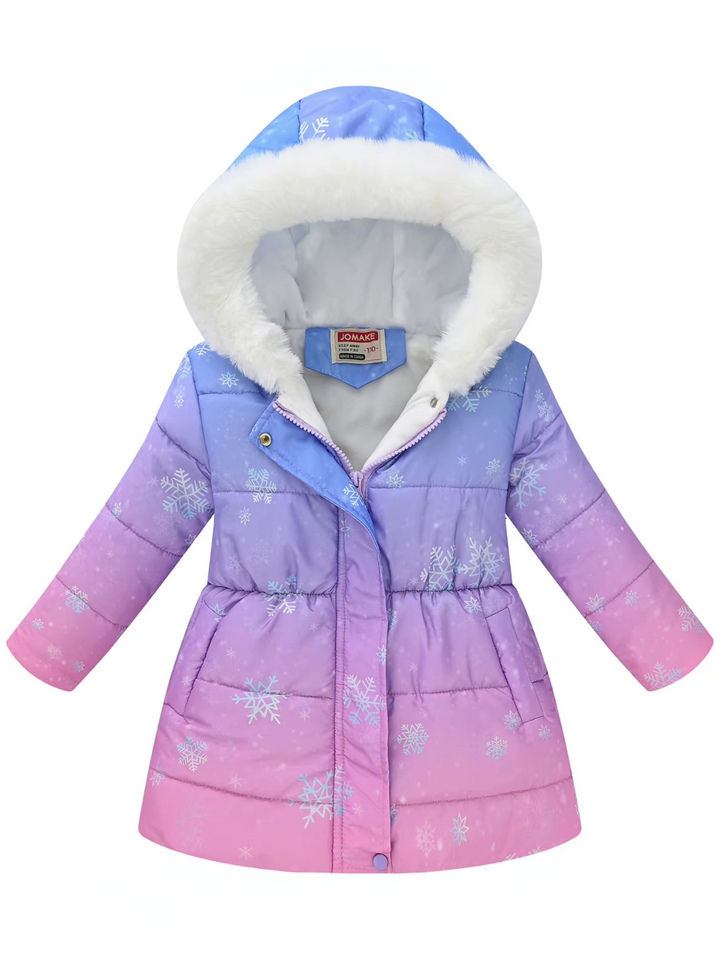 Snowflake Charm Quilted Puffer Coat