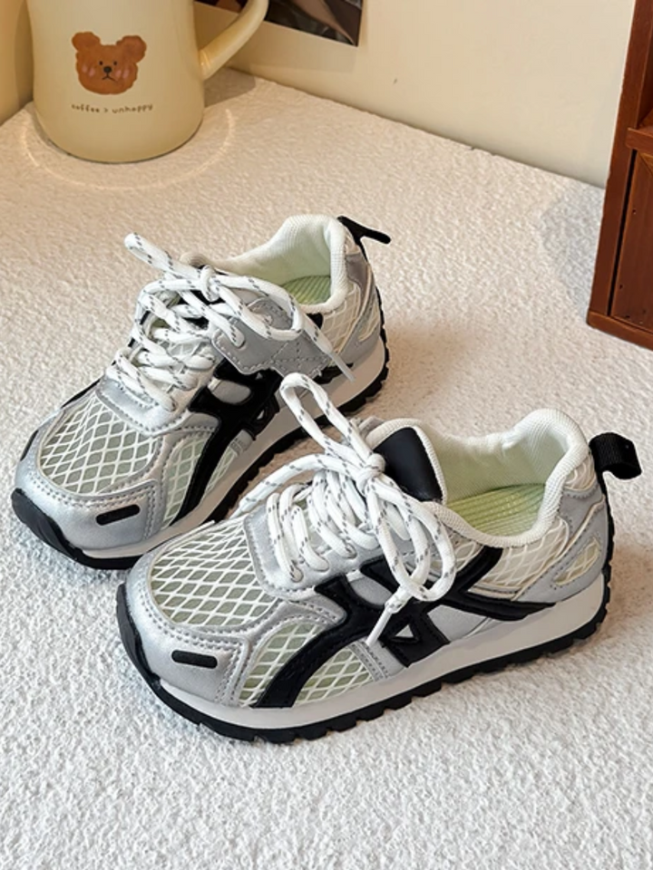 Cute Girls Mesh Grip Sneakers