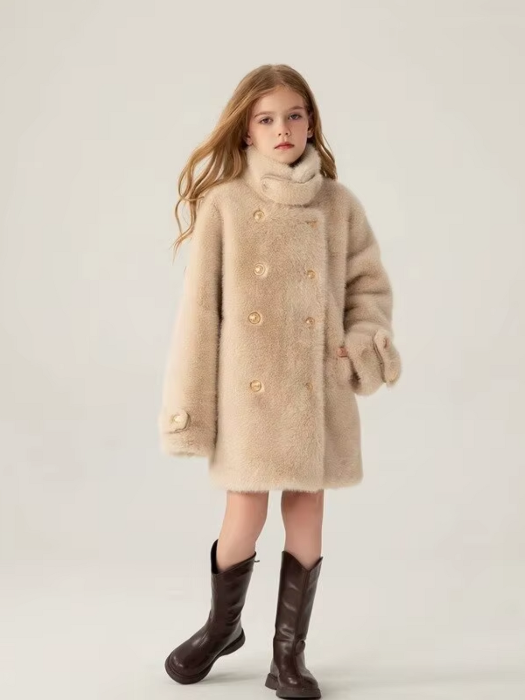 Luxe Charm Faux Mink Winter Coat