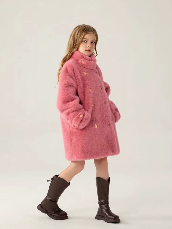 Luxe Charm Faux Mink Winter Coat