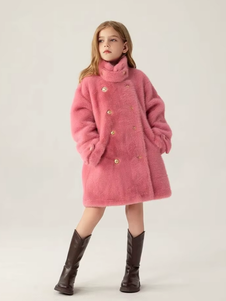 Luxe Charm Faux Mink Winter Coat