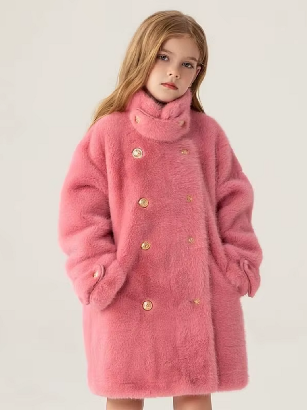 Luxe Charm Faux Mink Winter Coat