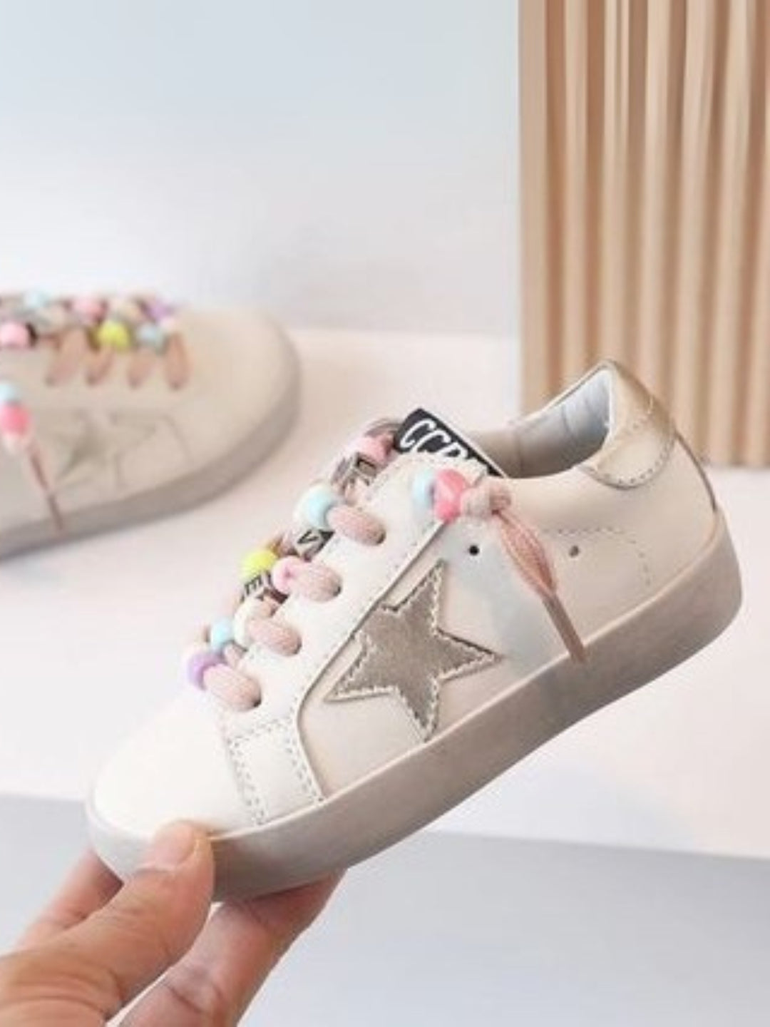 Beaded Love Star Sneakers by Liv and Mia