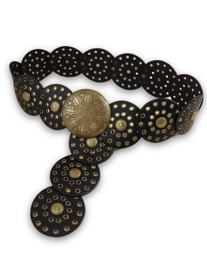 Desert Disco Studded Circle Statement Belt