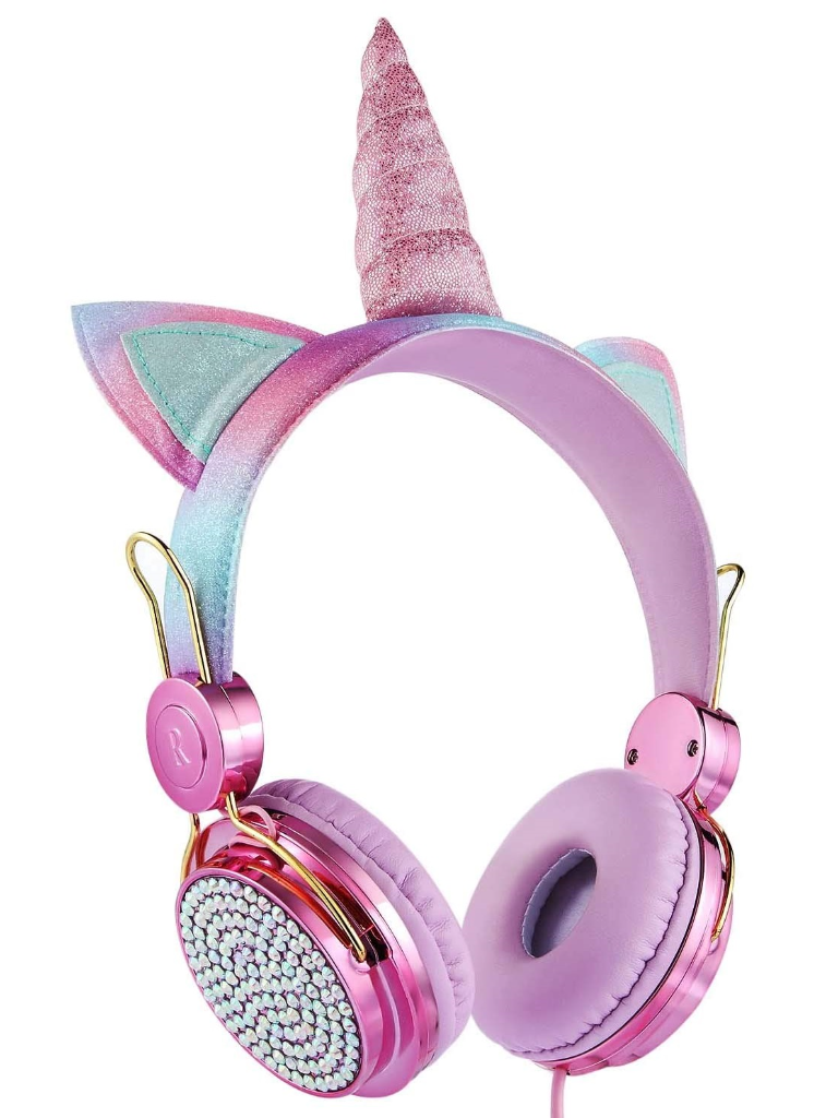 Girls Shimmer Unicorn Wired Headset | Back To School Accessories - Mia Belle Girls